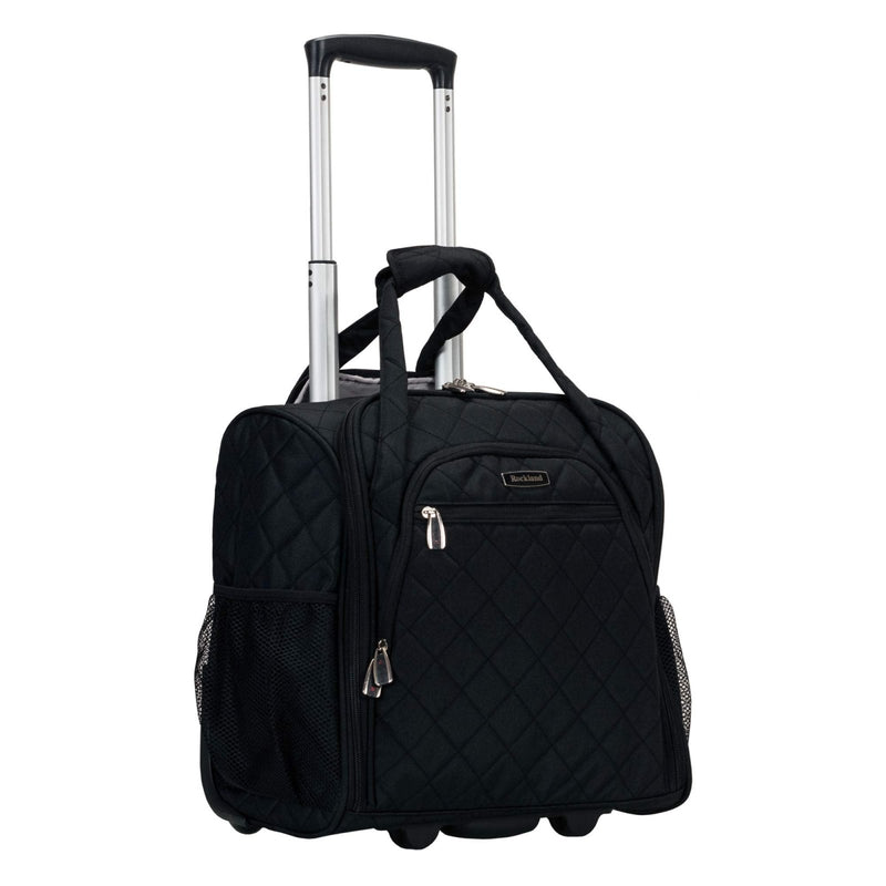 Rockland Melrose Upright Wheeled Underseater Carry - On Luggage, Black, 15 - Inch