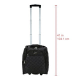 Rockland Melrose Upright Wheeled Underseater Carry - On Luggage, Black, 15 - Inch