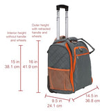 Rockland Melrose Upright Wheeled Underseater Carry - On Luggage, Charcoal