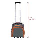 Rockland Melrose Upright Wheeled Underseater Carry - On Luggage, Charcoal