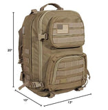 Rockland Military Tactical Laptop Backpack, Tan, Large