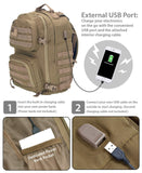 Rockland Military Tactical Laptop Backpack, Tan, Large