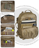 Rockland Military Tactical Laptop Backpack, Tan, Large