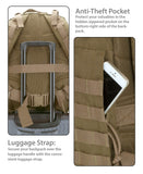Rockland Military Tactical Laptop Backpack, Tan, Large