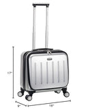 Rockland Revolution Hardside Rolling Computer Case, Silver, Carry - On 17 - Inch