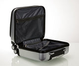 Rockland Revolution Hardside Rolling Computer Case, Silver, Carry - On 17 - Inch