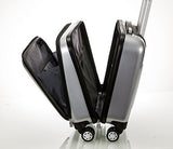 Rockland Revolution Hardside Rolling Computer Case, Silver, Carry - On 17 - Inch