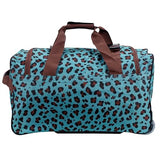 Rockland Rolling Duffel Bag, BLUELEOPARD, 22"