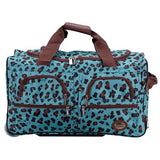 Rockland Rolling Duffel Bag, BLUELEOPARD, 22"