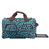 Rockland Rolling Duffel Bag, BLUELEOPARD, 22" | Backpacks4Less
