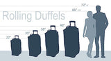 Rockland Rolling Duffel Bag, BLUELEOPARD, 22"