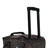 Rockland Rolling Duffel Bag, Brown Leopard, 100% polyester, 22 - Inch