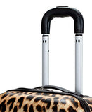 Rockland Safari Hardside Spinner Wheel Luggage, Leopard, 3 Piece (20"/24"/28")