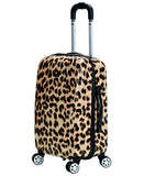 Rockland Safari Hardside Spinner Wheel Luggage, Leopard, 3 Piece (20"/24"/28")