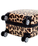 Rockland Safari Hardside Spinner Wheel Luggage, Leopard, 3 Piece (20"/24"/28")