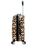 Rockland Safari Hardside Spinner Wheel Luggage, Leopard, 3 Piece (20"/24"/28")