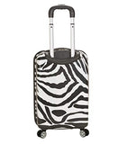 Rockland Safari Hardside Spinner Wheel Luggage, Zebra, Carry - On 20 - Inch