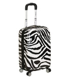 Rockland Safari Hardside Spinner Wheel Luggage, Zebra, Carry - On 20 - Inch