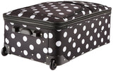 Rockland Vara Softside 3 - Piece Upright Luggage Set, Expandable,Black dot, (20/22/28)