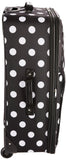 Rockland Vara Softside 3 - Piece Upright Luggage Set, Expandable,Black dot, (20/22/28)