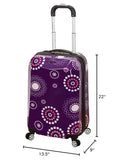 Rockland Vision Hardside Spinner Wheel Luggage, Purple Pearl, Carry - On 20 - Inch