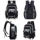 Roffatide Anime Laptop Backpack College Schoolbag Printed Rucksack with USB Charging Port & Headphone Port Black