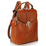 rofozzi Structured Vegan Leather Backpack Purse for Women - Back Pack Purses Women – PU Faux Leather Backpack Handbags (Brown)