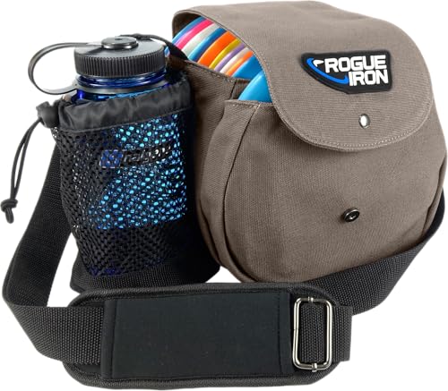 Rogue Iron Disc Golf Satchel Bag- Sling Tote Bag for Frisbee Golf - Holds Up to 14 Discs, Large 32oz Water Bottle, and Accessories V2 | Backpacks4Less