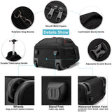 Rolling Backpack, Large Backpack with Wheels for Men Women Adults, 17inch Waterproof Wheeled Travel Laptop Backpack Carry on Luggage Bag Trolley Suitcase Business College School Computer Bookbag,Black