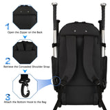 Rolling Baseball Bag with Wheels, 60L Capacity Wheeled Softball bag with Shoe Compartment for Youth & Adult, Bat bag with Hidden Straps,Fence Hook,Holds 4 Bat, Helmet, Glove