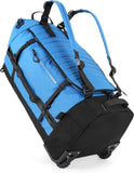 Rolling Duffle Bag with Wheels,86L 30”Carry on Luggage with Wheels,Folding Travel Bag,Duffle Backpack with Separate Shoe Compartment (blue)