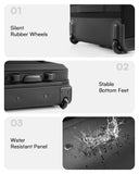 Rolling Laptop Bag, Briefcase for Men and Women, 16 Inch Computer Bag with Wheels Underseat Carry on Luggage, Laptop Briefcase Case for Work, Travel, College Teacher, Mobile Office Bag, Black