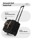 Rolling Laptop Bag, Briefcase for Men and Women, 16 Inch Computer Bag with Wheels Underseat Carry on Luggage, Laptop Briefcase Case for Work, Travel, College Teacher, Mobile Office Bag, Brown