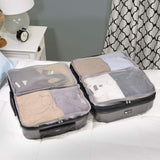 Rolling Nomad 4 Set Large Packing Cubes for Suitcases, Travel, Camping, Grey