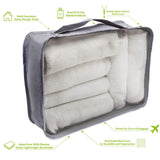 Rolling Nomad 4 Set Large Packing Cubes for Suitcases, Travel, Camping, Grey
