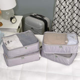 Rolling Nomad 4 Set Large Packing Cubes for Suitcases, Travel, Camping, Grey
