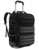 Rolling Tactical Laptop Backpack, Underseat Travel Backpack with Wheels, 16 Inch Wheeled Military Computer Backpack for Men and Women, Roller Overnight Molle Outdoor Hiking College Carry on Luggage