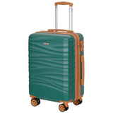 Romswi Expandable 22x14x9 Airline Approved 21" Carry On Luggage,Hardshell Suitcase with Double Spinner Wheels for 20% More Space, Lightweight Hardside Luggage, Scratch - Resistant & YKK Zipper, Green