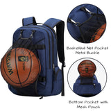Ronyes Skateboard Backpack, Skateboard Bag,17.3 Inch Laptop Backpack with USB Charging Port, Basketball Longboard Backpack for Sports Travel Blue