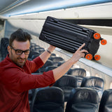 ROPLUS Aluminium Frame Carry on Luggage with Smooth Jelly Wheels, Hardside Zipperless Rolling Suitcase with TSA Lock (BlackOrange, 21 - Inch)