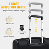 ROPLUS Laduga Softside Expandable Luggage with Large Steel Wheels Carry - On Luggage Suicase (Blue, 21 - Inch)