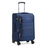 ROPLUS Softside Expandable Luggage with 4 Spinner Wheels, Durable Carry - On Luggage Suitcase (Blue, 21 - Inch)