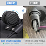 ROPLUS Softside Expandable Luggage with 4 Spinner Wheels, Durable Checked - Luggage Suitcase (Black, 3 - Piece Set 21/25/29)