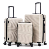 Rosamo Luggage Sets 3 Piece, ABS Suitcase Set (20/24/28), Hardside luggage with Spinner Wheels, Travel Luggage, 14x8x9 Airline Approved Carry on, Lightweight Luggage with High-Security Lock