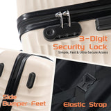 Rosamo Luggage Sets 3 Piece, ABS Suitcase Set (20/24/28), Hardside luggage with Spinner Wheels, Travel Luggage, 14x8x9 Airline Approved Carry on, Lightweight Luggage with High - Security Lock