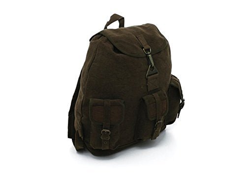 Rothco Brown Vintage Wayfarer Backpack with Leather Accents