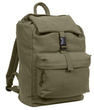 Rothco Canvas Daypack – Heavy - Duty Cotton Canvas Backpack for Hiking, Camping, Traveling, and Daily Use – 34L Capacity, Olive Drab