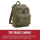 Rothco Canvas Daypack – Heavy - Duty Cotton Canvas Backpack for Hiking, Camping, Traveling, and Daily Use – 34L Capacity, Olive Drab