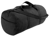 Rothco Canvas Shoulder Duffle Bag Duffel Gym Bag for Men Women Sports Duffel Bag, Black, 19 Inches