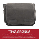 Rothco Classic Canvas Messenger Bag - Heavyweight Canvas Crossbody Shoulder Pack, Black